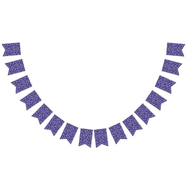 Elegant Purple Bow Pattern Bunting Flags (All)