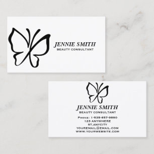 Elegant Purple Butterfly Business Card