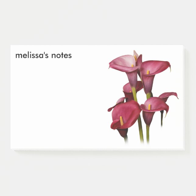 Elegant Purple Calla Lilies Post-it Notes (Front)