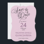 Elegant Purple Calligraphy and Photo Save The Date<br><div class="desc">Elegant Save the Date hand lettered in beautiful calligraphy with your photo on the back. The template is ready for you to add add one of your favourite pictures, the occasion, date and name. This simple and modern design coordinates with our purple watercolor floral invitations and mailing supplies - please...</div>