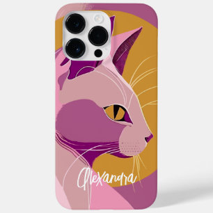 Elegant Purple Cat Print Case-Mate iPhone 14 Pro Max Case