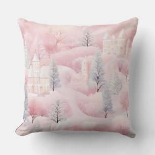 Elegant Purple Christmas Throw Pillow 