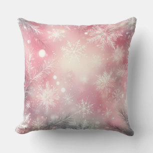 Elegant Purple Christmas Throw Pillow 