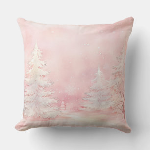 Elegant Purple Christmas Throw Pillow 