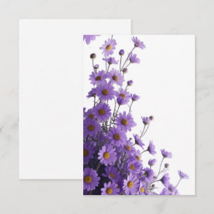 Elegant Purple Daisy Cascades on Dreamy Lavender  Thank You Card
