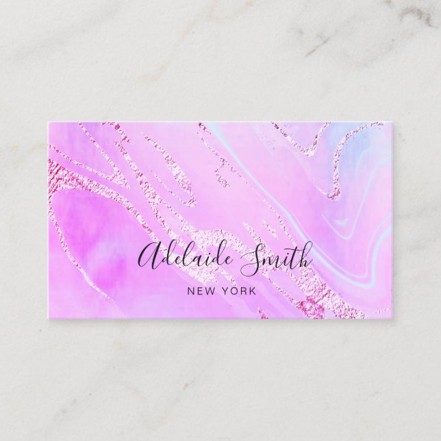 elegant purple design business card (Front)