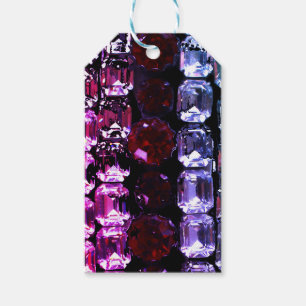 Elegant purple diamonds gemstone gift tags