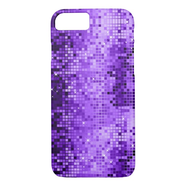 Elegant Purple DiscoBall Glitter & Sparkles Case-Mate iPhone Case (Back)