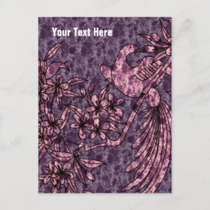 Elegant Purple Dove Customizable Postcard