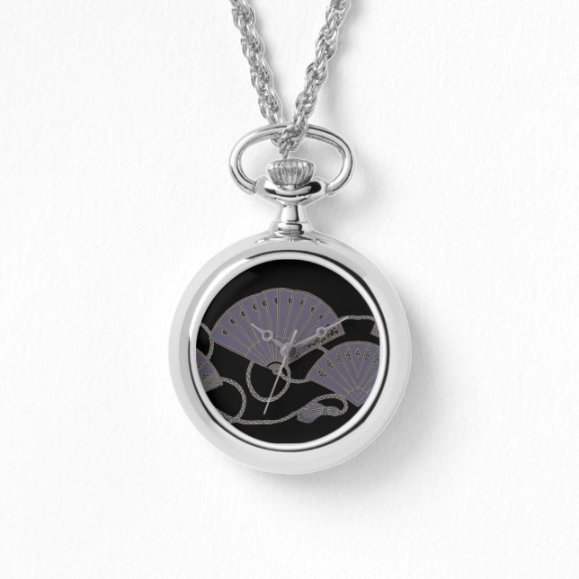 Elegant Purple Fan Watch (Front)