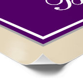 Elegant, Purple, Faux Gold 77th Birthday + Name Poster (Corner)