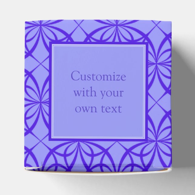 Elegant Purple Filigree Pattern Custom Text Favor Box (Top)