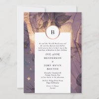 Elegant Purple Floral Boho Fantasy Golden Fall