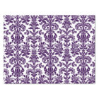 Elegant Purple Floral Damasks White Background