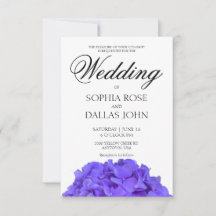 Elegant purple floral hydrangea Wedding