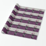 Elegant Purple Floral Mason Jar Wedding Party Gift Wrapping Paper<br><div class="desc">This is a beautiful custom gift to present to your wedding party. Personalize it any way you wish.</div>