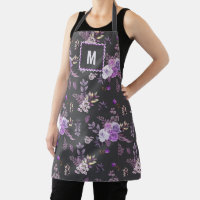 Elegant Purple Floral Pattern | Monogram
