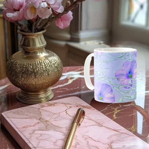Elegant Purple Floral Phone Case – Botanical Art D Coffee Mug