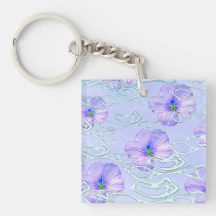 Elegant Purple Floral Phone Case – Botanical Art D Keychain