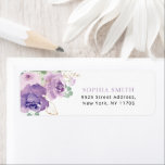 Elegant purple floral return Address Label<br><div class="desc">Elegant purple floral return Address Label
Matching items available.</div>