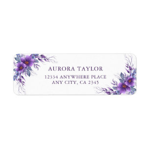 Elegant Purple Floral Rustic Wedding