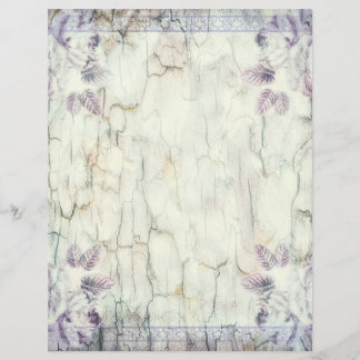 Elegant Purple Floral Scrapbook Paper