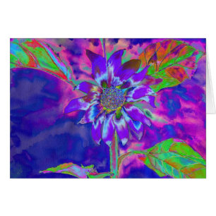 Elegant purple floral sunflower