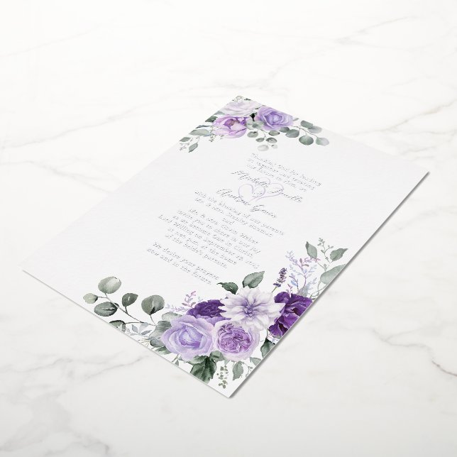 Elegant Purple Floral Wedding Silver (Rotated)