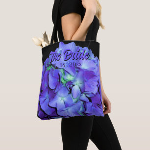 Elegant purple florals hydrangeas the Bride Tote Bag