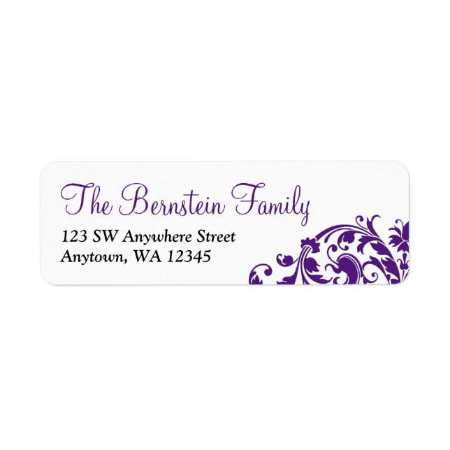 Elegant Purple Flourish Bat Mitzvah (Front)