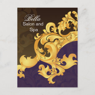 elegant purple flourish business ThankYou Cards