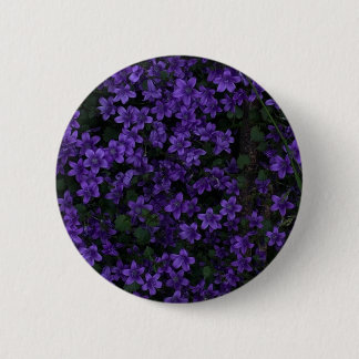 Elegant purple flower brooch 2 inch round button