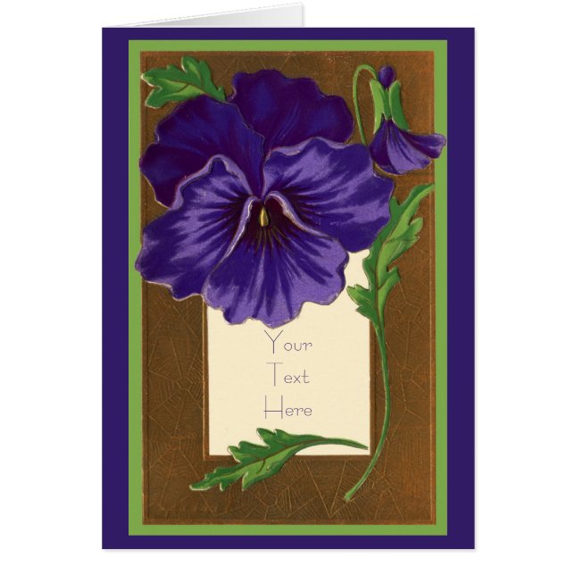 Elegant Purple Flower Customizable Card (Front)