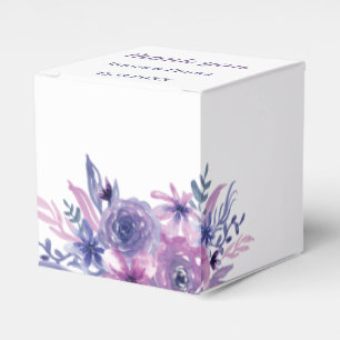Elegant Purple Flower Wedding  Favor Box