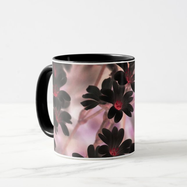 Elegant Purple Flowers Mug (Front Left)