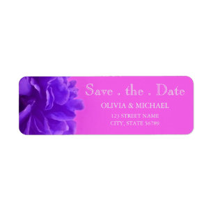 Élégant Purple Framboise Floral Enregistrer La Dat
