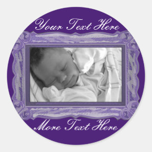 Elegant Purple Frame Stickers