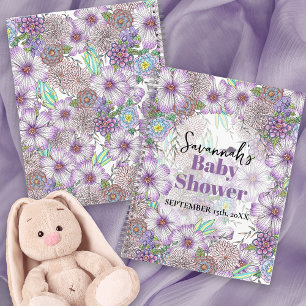 Elegant Purple Garden Flowers Baby in Bloom  Notebook