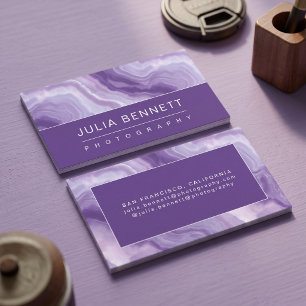 Elegant Purple Geode Business Card