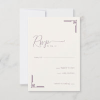 Elegant Purple Geometric RSVP
