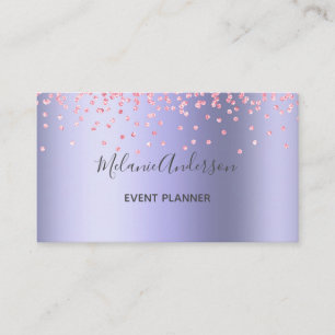 Elegant Purple Glitter  Business Card