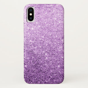 Elegant Purple Glitter Luxury iPhone X Case
