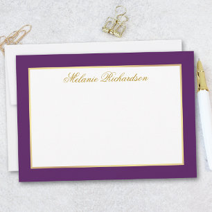Elegant Purple Gold Frame - Choose Size - Card