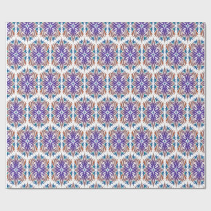 Elegant Purple Gold Ornamental Pattern Wrapping Pa Paper