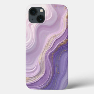 Elegant Purple & Gold Waves iPhone 13 Case – Dream