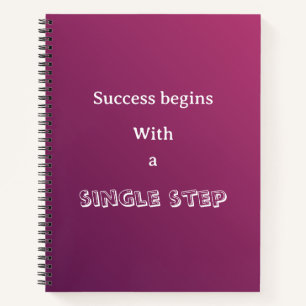 Elegant Purple Gradient Motivational Personalized Notebook