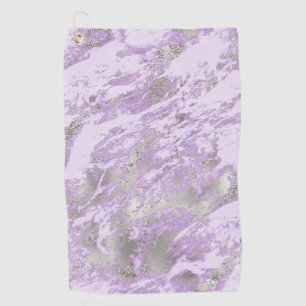 Elegant Purple Grey Abstract Chic Pattern Golf Towel