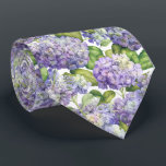 Elegant Purple Hydrangea Floral Pattern Wedding Tie<br><div class="desc">This elegant floral necktie is the perfect choice for weddings and other special occasions. This design features delicate purple hydrangeas in a lovely pattern. Wear as a classic neck tie for men or as a belt for women. Designed by world renowned artist ©Tim Coffey.</div>