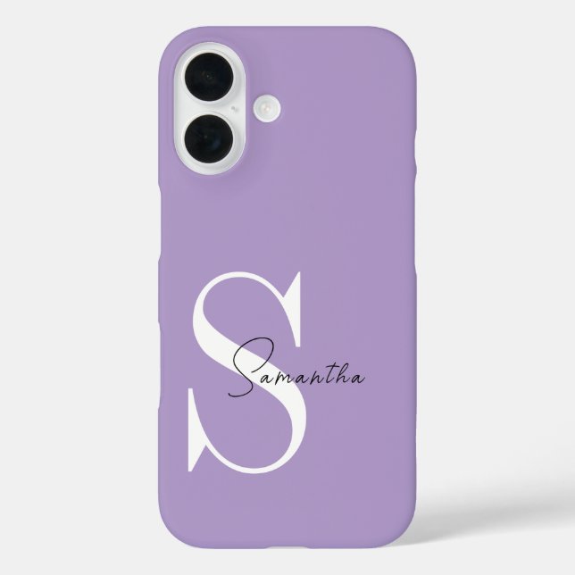 Elegant Purple iPhone Case with Personalized (Back)