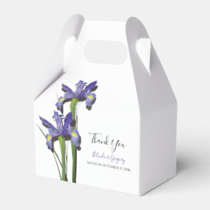 Elegant Purple Iris Wedding Favor Box